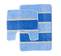 Комплект ковриков для ванной PRIMANOVA SERA голубой 2 предмета D-12984