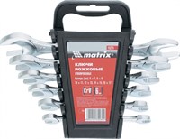 Набор MATRIX ключей рожковых, 6*17мм, 6шт, CrV хромированные 15231
