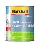 Краска водоэмульсионная MARSHALL для кухни и ванны латексная BW 0,9л