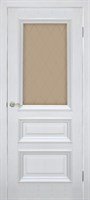 Полотно ОМИС дверное Сан Марко1.2 КР стекло бронза (пленка ПВХ) 800*2000*40 ясень перламутр