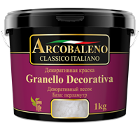 Краска декоративная РАДУГА Arcobaleno Granello Decorativa База перламутр (5кг)