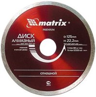 Диск MATRIX алмазный отрезной сплошной 115*22,2мм 73184