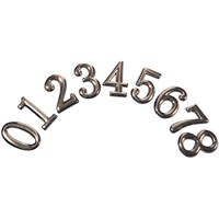 Цифра для обозначения номера квартиры 4, металлическая, хром 67284