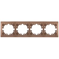 Рамка MIRA 4-ая горизонтальная светло-коричневый перламутр без вставки 701-3100-149