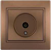 Розетка MIRA ТВ проходная светло-коричневый перламутр со вставкой 701-3131-129