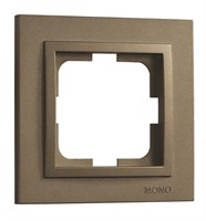 Рамка MONO для х2 розетки Metallic Light Fume