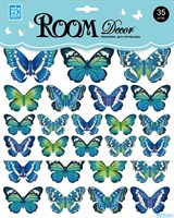 Элемент декоративный ROOM DECOR Сине-зеленые бабочки RKA 3301 2 листа