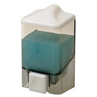 Дозатор PRIMANOVA для мыла 500 мл прозрачный-белый 8,5*8,5*16см D-SD05