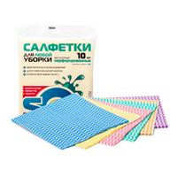 Салфетки SOL вискозная с перфорацией 34*38см, 10шт 10004