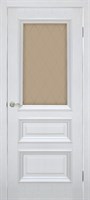 Полотно ОМИС дверное Сан Марко1.2 КР стекло бронза (пленка ПВХ) 600*2000*40 ясень перламутр