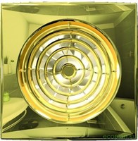 Вентилятор ЭРА осевой вытяжной с обратным клапаном D 100, декоративный AURA 4C Gold