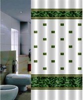 Штора для ванной PRIMANOVA Zumrut зелёный 180*200см (ткань полиэстер) DR-50013