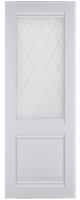 Полотно ЛЕСКОМ дверное Экшпон Венеция ясень белый витражное стекло 90