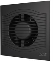 Вентилятор ЭРА осевой вытяжной с обратным клапаном D 100, декор SLIM 4C Matt black