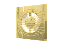 Вентилятор ЭРА осевой вытяжной с обратным клапаном D 100, декоративный SLIM 4C Gold