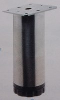 Ножка мебельная HAFELE стальная, регулируемая, D60мм, высота 100-130мм, хромир, матовая 634.94.402