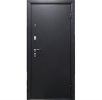 Дверь металлическая РЕФЛЕКТ-2066/880/R белый дуб/чёрный муар