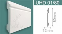 Плинтус СОЛИД напольный ударопрочный UHD01/80, белый, L2.0м/TM Unica/11