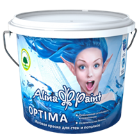 Краска ALINA PAINT водоэмульсионная протирающаяся OPTIMA 15кг