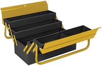 Ящик FIT для инструмента металлический с 4-мя раздвижными отделениями 420*200*200мм 65679