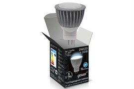 Лампа Gauss LED D35*45 3WSMD MR11 AC220-240V GU4 4100K FROST EB132517203