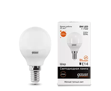 Лампа Gauss LED Elementary Globe 8W E14 2700K 53118