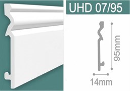 Плинтус СОЛИД напольный ударопрочный UHD07/95, белый, L2.4м/TM Unica/12