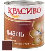 Эмаль ПФ-266 для пола КРАСИВО желто-коричневая бан 2,7 кг