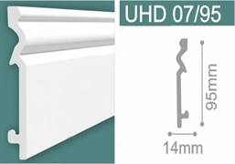 Плинтус СОЛИД напольный ударопрочный UHD07/95, белый, L2.0м/TM Unica/12