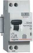 Автоматический выключатель LEGRAND RX3 ВДТ 25А 2П 402024
