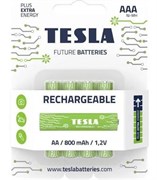 Батарейка TESLA AAA GREEN+RECHARGEABLE аккумуляторная (HR03/BLISTER FOIL 4PCS) 1099137210
