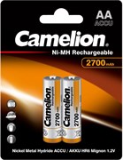 Батарейки CAMELION AA-2700mAh Ni-Mh (NH-AA2700BP2, аккумулятор,1,2В) BL-2шт (блистер) 7371