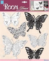 Элемент декоративный ROOM DECOR Черно-белые бабочки PSA 6701