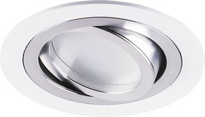 Светильник потолочный Feron под лампу MR16 G5.3 белый-хром круг DL2811 поворотный 32643