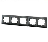 Рамка LESYA 5-ая горизонтальная б/вст черный бархат мат. 705-4200-150