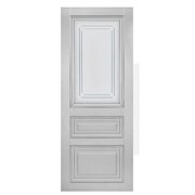 Полотно ЛЕСКОМ дверное Экшпон Венеция-7 серый софт гравированное стекло 60