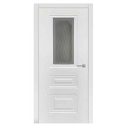 Полотно ЛЕСКОМ дверное Экшпон Имидж-2 эмалит белый стекло с художественной печатью 60