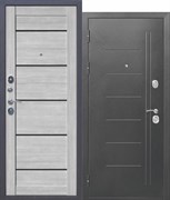 Дверь металлическая 10см Троя Серебро Дымчатый дуб (960мм) левая (Кале)