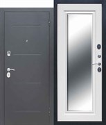 Дверь металлическая 10 см СТАТУС Серебро Белый ясень (860мм) левая