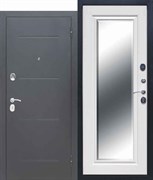 Дверь металлическая 10 см СТАТУС Серебро Белый ясень (960мм) левая