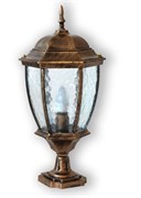 Светильник Заря садово-парковый бронзовый маленький рефельный 7702-SR