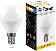 Лампа светодиодная Feron 7W 230V E14 2700K LB-95 25478