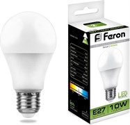 Лампа светодиодная Feron 10W 230V E27 4000K A60 25458