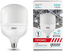 Лампа GAUSS LED Elementary T160 Promo E27/E40 55W 4100K 60426