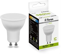 Лампа светодиодная Feron 7W 230V GU10 4000K, 80 LED матовая LB26 25290