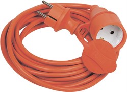 Удлинитель-шнур ИЭК УШ-01РВ оранжевый с вилкой и розеткой 2P+PE 3*1,0мм 2/20м WUP10-20-K09-44