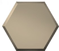 Плитка ДСТ зеркальная бронзовая матовая СОТА 200х173 мм. с фацетом СОЗБм1