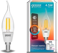 Лампа Gauss LED Smart Home Filament СF35 4,5W 495Lm E14 2000К-6500K изм.цвет.темп+дим. 1280112