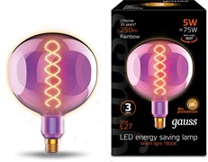 Лампа Gauss LED Filament G150 5W 250Lm E27 1800К rainbow 1007802103