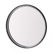 Зеркало для ванной комнаты MOON круглое 80 с подсветкой черный